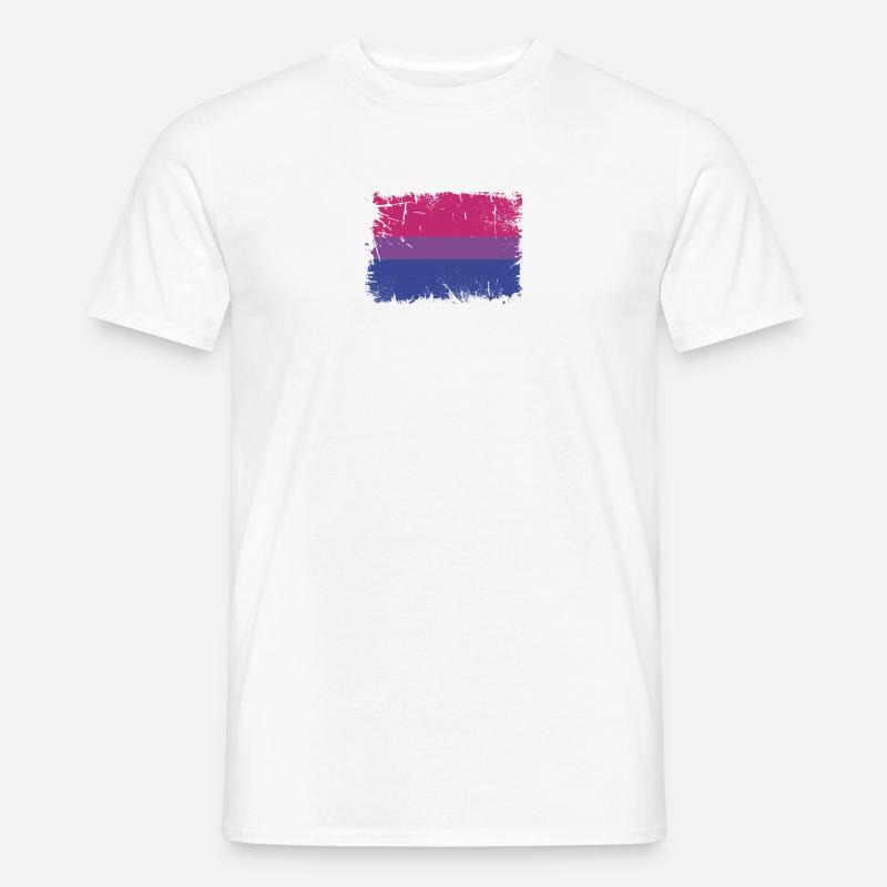 Bisexual Pride Flag - Männer T-Shirt - Weiß