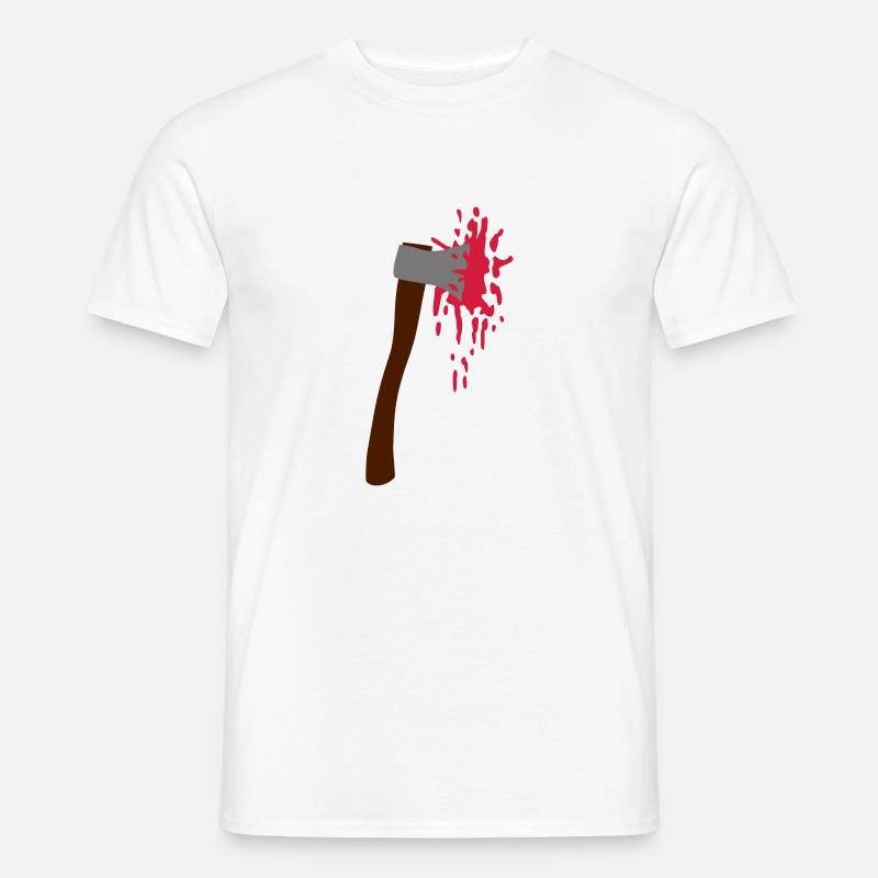 Beil Blut - Männer T-Shirt - Weiß