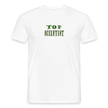 Top Scientist Green Texture - Men's T-Shirt - white - Front - AI Model Male 178 dark (178cm)