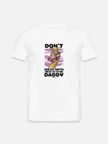 Vater und Tochter - Männer T-Shirt - Weiß