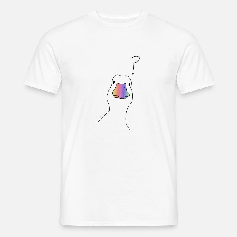 Ente Regenbogen Version - Männer T-Shirt - Weiß