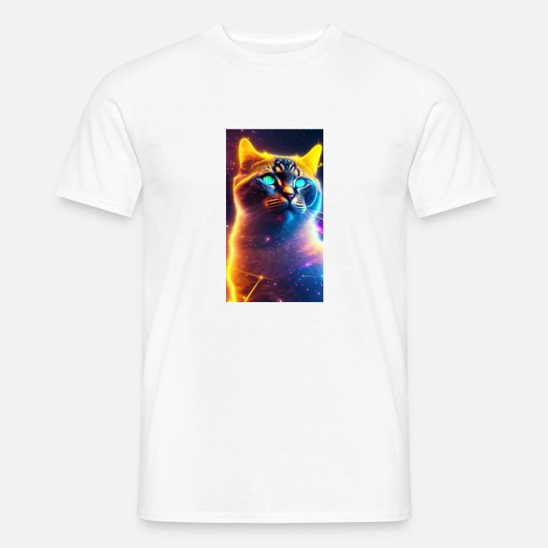 AstroCat Orange Version - Männer T-Shirt - Weiß