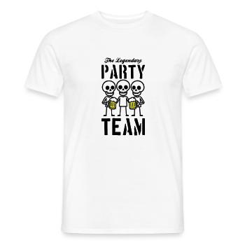 Skelett Bier Party Team - Männer T-Shirt - Weiß - Vorne - AI Model Male 178 dark (178cm)