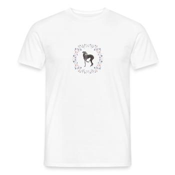 Wind chime with watercolors - Men's T-Shirt - white - Front - AI Model Male 178 dark (178cm)