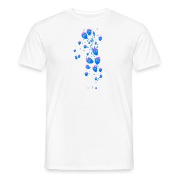 erdbeeren,erdbeere,muster,herzen, blau - Männer T-Shirt - Weiß - Vorne - AI Model Male 178 dark (178cm)