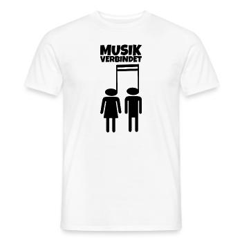 Musik verbindet Musiknoten - Männer T-Shirt - Weiß - Vorne - AI Model Male 178 dark (178cm)