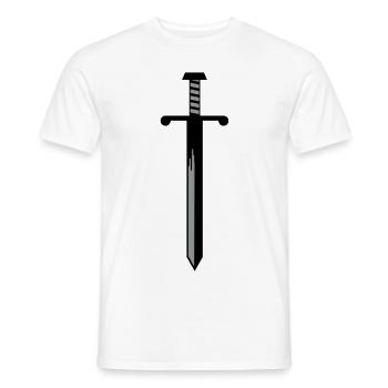 Schwert - Männer T-Shirt - Weiß - Vorne - AI Model Male 178 dark (178cm)