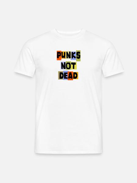 Punkrock Punker Musik Retro Punks Punk Never Dies - Männer T-Shirt - Weiß