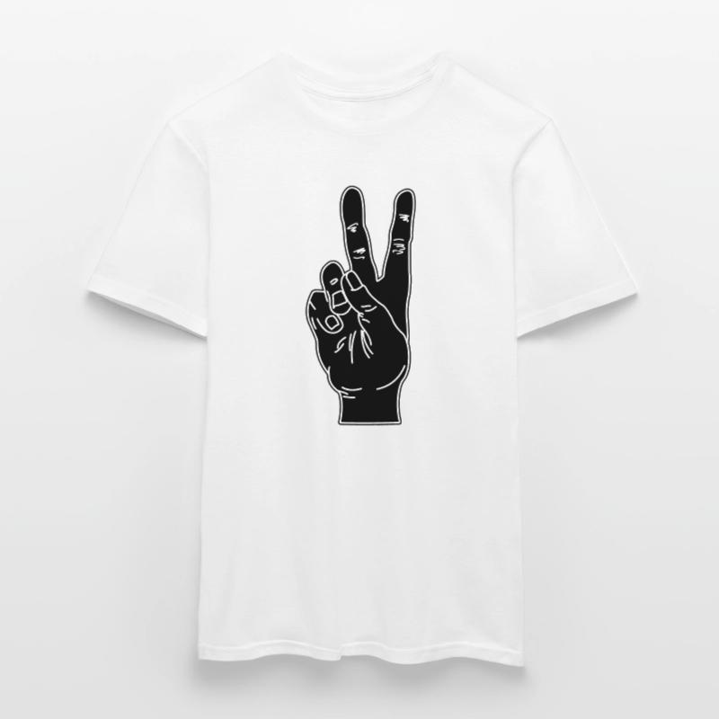 Black hand gesture peace Men’s T-shirt