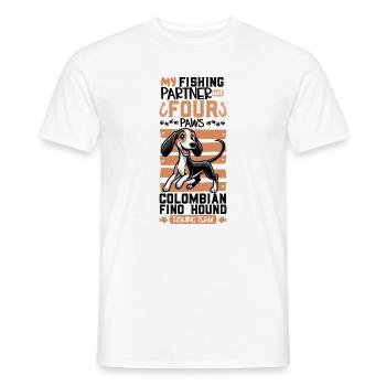 Angeln und Colombian Fino Hound - Männer T-Shirt - Weiß - Vorne - AI Model Male 178 dark (178cm)