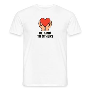 Mains tenant le cœur de bonté - T-shirt homme - blanc - Devant - AI Model Male 178 dark (178cm)