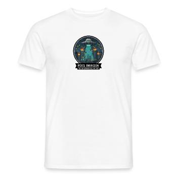 Guerre de la ville d’invasion des pixels - T-shirt homme - blanc - Devant - AI Model Male 178 dark (178cm)