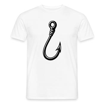 Fish hook icon - Men's T-Shirt - white - Front - AI Model Male 178 dark (178cm)