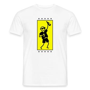 Party Strichmännchen Tanzen Trinken - Männer T-Shirt - Weiß - Vorne - AI Model Male 178 dark (178cm)