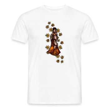 Boho Henna Flora Goddess - Men's T-Shirt - white - Front - AI Model Male 178 dark (178cm)
