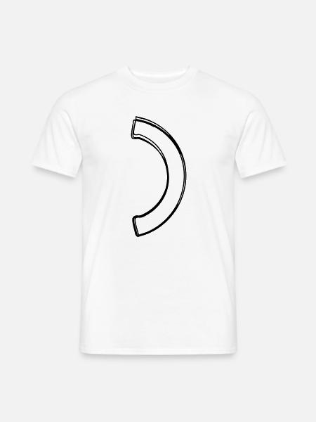 Runde Klammer handgezeichnet - Männer T-Shirt - Weiß