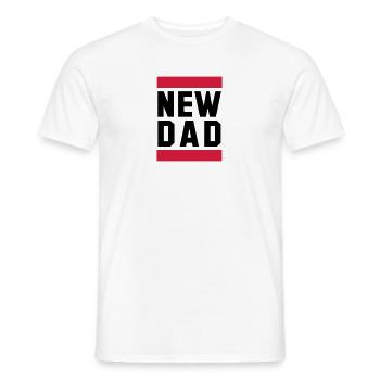 NEW DAD Funny Pregnancy Design - Männer T-Shirt - Weiß - Vorne - AI Model Male 178 dark (178cm)