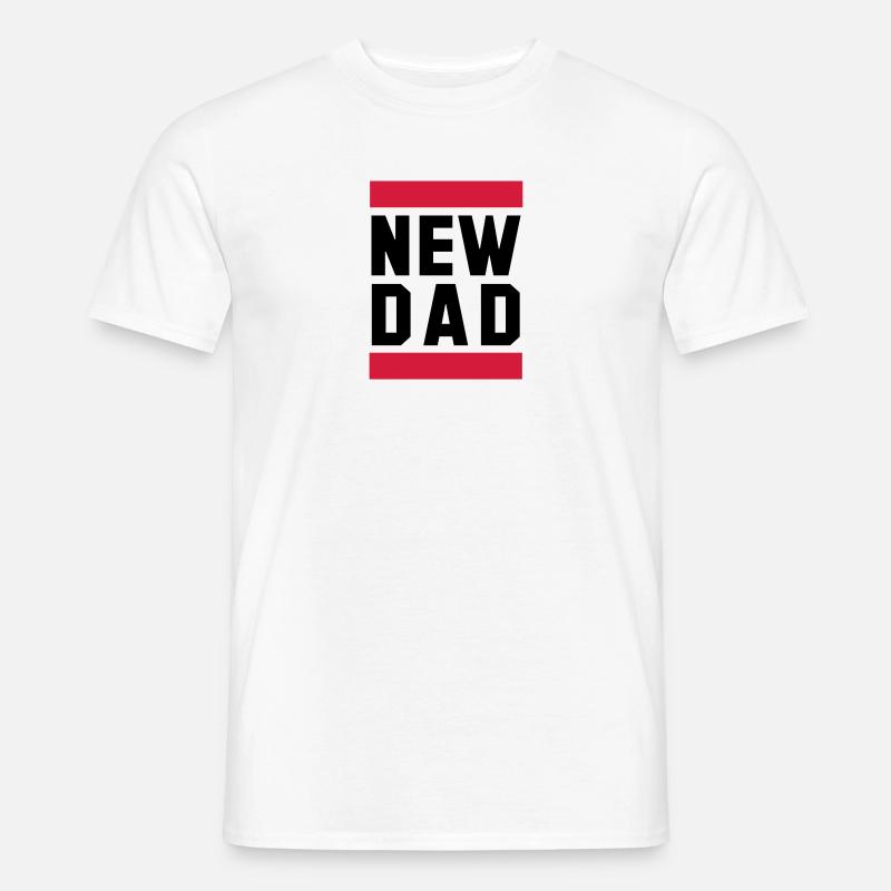 NEW DAD Funny Graviditet design - Mænd T-shirt - hvid