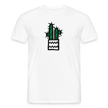 Kaktus im Topf - V2 - Männer T-Shirt - Weiß - Vorne - AI Model Male 178 dark (178cm)