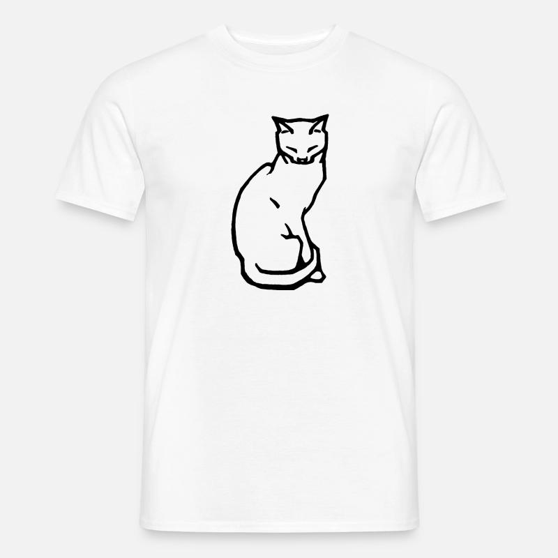 Katze - Männer T-Shirt - Weiß