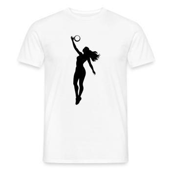 Volleyball Spielerin Symbol - Männer T-Shirt - Weiß - Vorne - AI Model Male 178 dark (178cm)