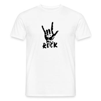Rock Hand Musik Music - Männer T-Shirt - Weiß - Vorne - AI Model Male 178 dark (178cm)