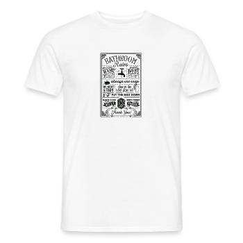 Règles de la salle de bain - T-shirt homme - blanc - Devant - AI Model Male 178 dark (178cm)