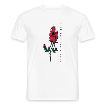 Imprimer Rose Brûler - T-shirt homme - blanc - Devant - AI Model Male 178 dark (178cm)