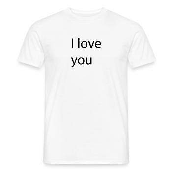je t'aime - T-shirt homme - blanc - Devant - AI Model Male 178 dark (178cm)