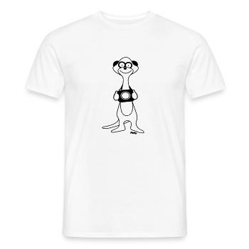 Erdmännchen - Männer T-Shirt - Weiß - Vorne - AI Model Male 178 dark (178cm)