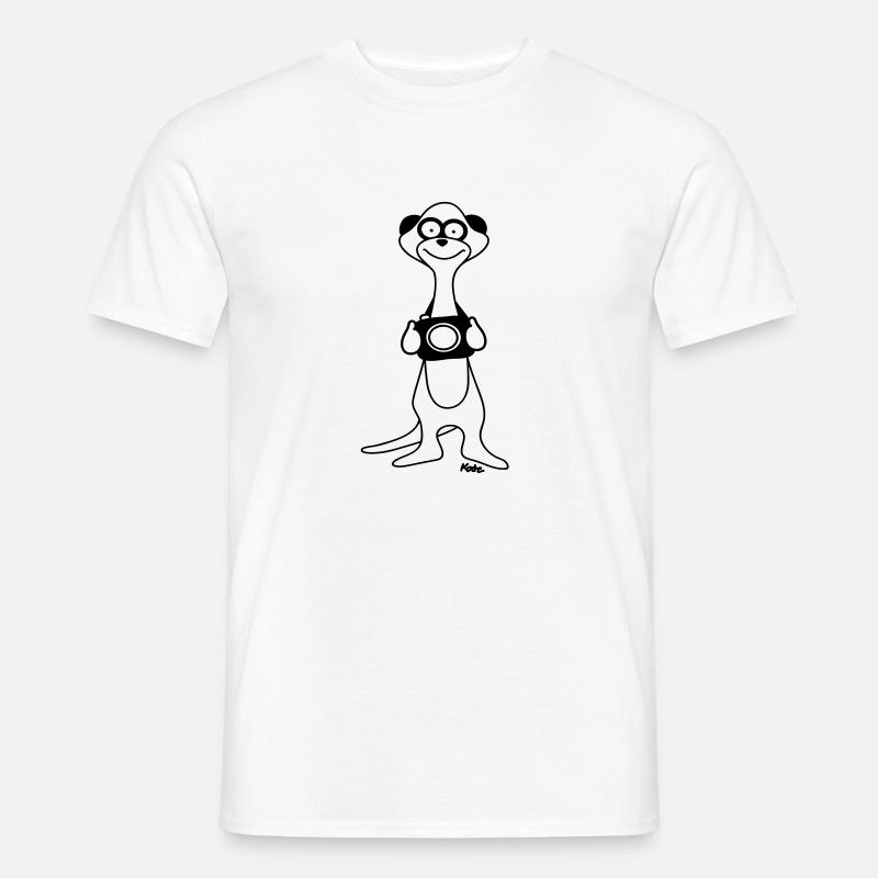 Erdmännchen - Männer T-Shirt - Weiß