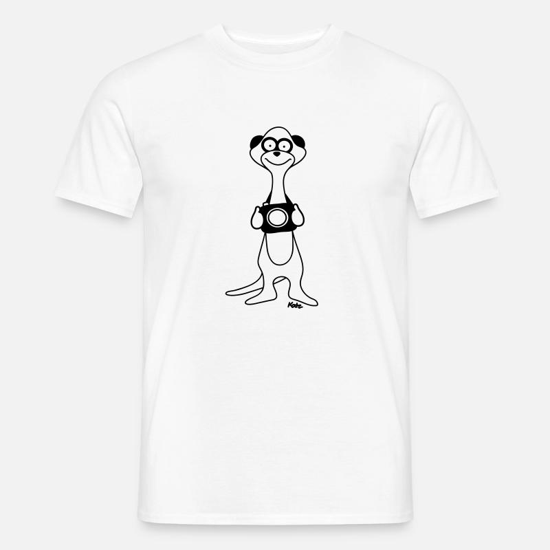 Erdmännchen - Männer T-Shirt - Weiß
