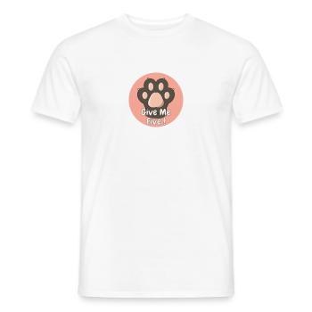 Give Me Five Cat Paw Dark Grey - Men's T-Shirt - white - Front - AI Model Male 178 dark (178cm)
