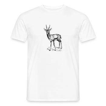 antilope antelope impala hartebeest kudu oryx papa - Männer T-Shirt - Weiß - Vorne - AI Model Male 178 dark (178cm)