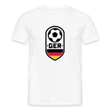 Badge de football allemand - T-shirt homme - blanc - Devant - AI Model Male 178 dark (178cm)