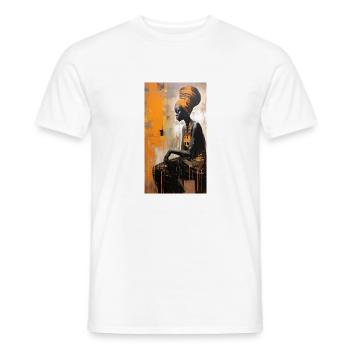 Woman UP - T-shirt homme - blanc - Devant - AI Model Male 178 dark (178cm)