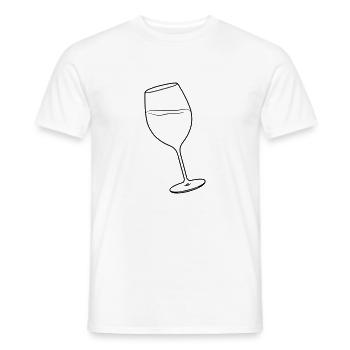 Weinglas - Männer T-Shirt - Weiß - Vorne - AI Model Male 178 dark (178cm)