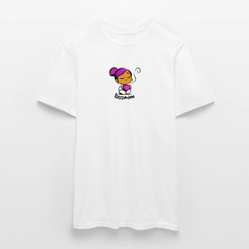 Tassmine enspannt mit einer Tasse Tee oder Kaffee Männer T-Shirt