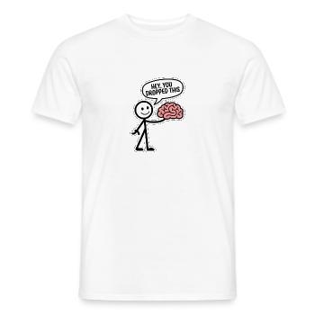 Brain Drop - Männer T-Shirt - Weiß - Vorne - AI Model Male 178 dark (178cm)