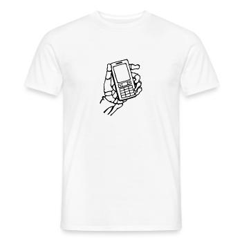 Skelett Hand mit Mobiltelefon. Kein Signal. - Männer T-Shirt - Weiß - Vorne - AI Model Male 178 dark (178cm)