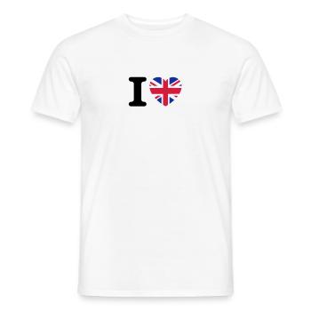 I love UK - Männer T-Shirt - Weiß - Vorne - AI Model Male 178 dark (178cm)