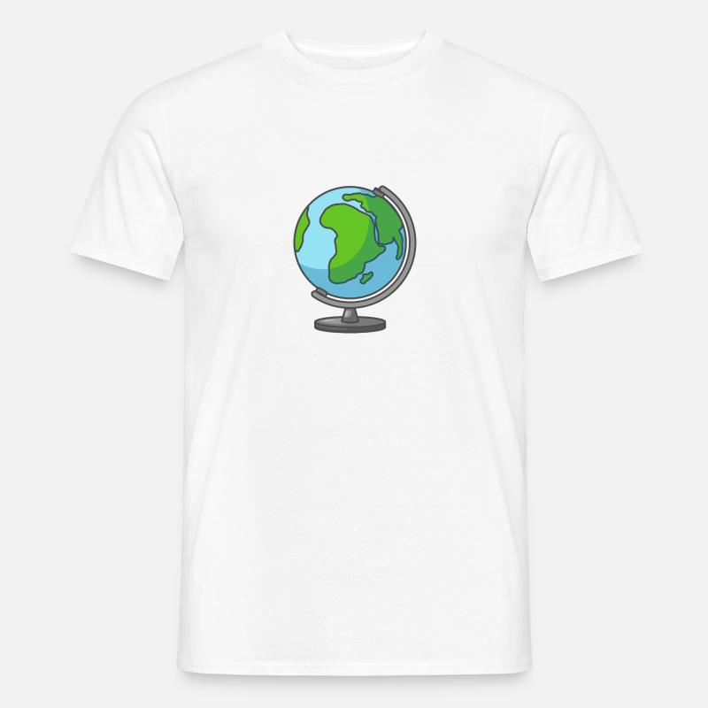 Globe Terre Monde Globe Globe Monde Globe monde Globe du monde Globe du monde - T-shirt homme - blanc