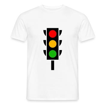 Permis de conduire aux feux tricolores École de conduite - T-shirt homme - blanc - Devant - AI Model Male 178 dark (178cm)