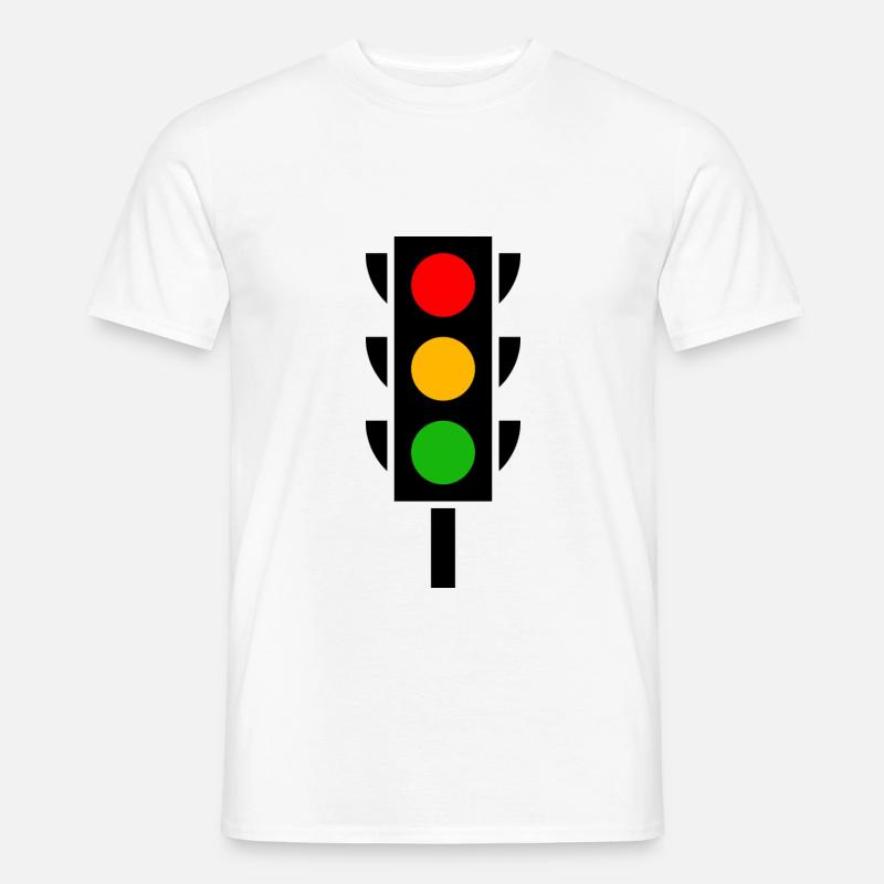 Ampel Führerschein Fahrschule - Männer T-Shirt - Weiß