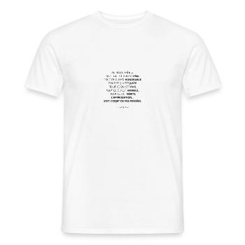 PHILIPPIENS 4:8 - VERSET BIBLE - Couleur noire - T-shirt homme - blanc - Devant - AI Model Male 178 dark (178cm)