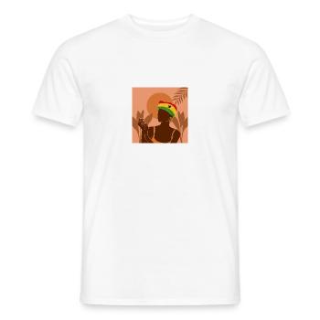 Ghana Ghanaian Flag Woman Princess I Gift - Men's T-Shirt - white - Front - AI Model Male 178 dark (178cm)