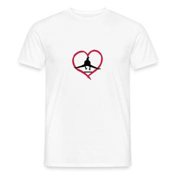 Turnerin am Reck, Turnen Herz - Männer T-Shirt - Weiß - Vorne - AI Model Male 178 dark (178cm)