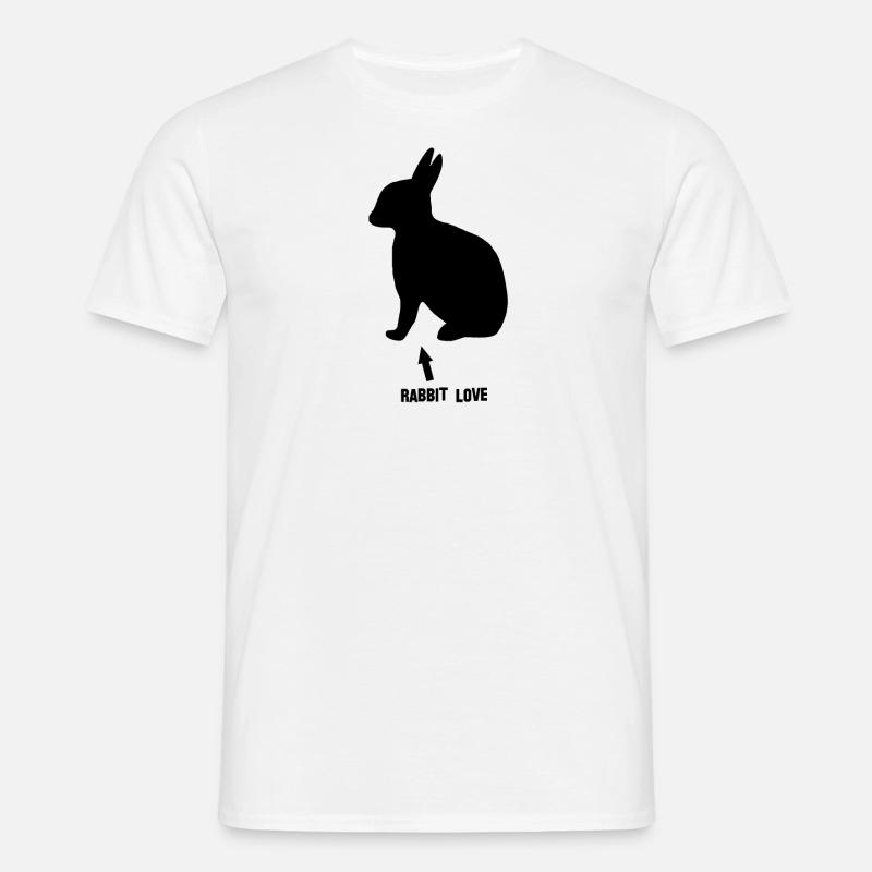 Rabbit - Männer T-Shirt - Weiß