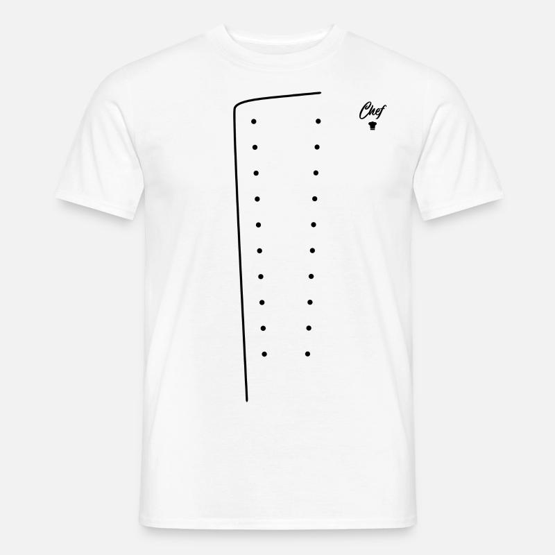 Küchenchef Cuisinier Toque - Männer T-Shirt - Weiß