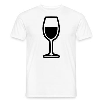 Simple Drinking Glass - Men's T-Shirt - white - Front - AI Model Male 178 dark (178cm)